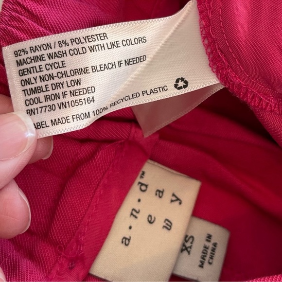 A New Day Bright Pink Tapered Cropped Trouser Women’s Size XS - Picture 8 of 10